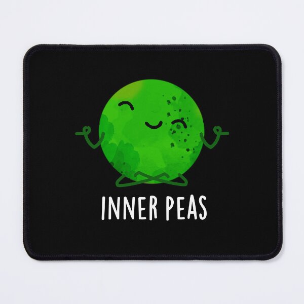 Item preview, Inner Peas Meditating Funny Pea Puns (Dark BG) designed and sold by punnybone.