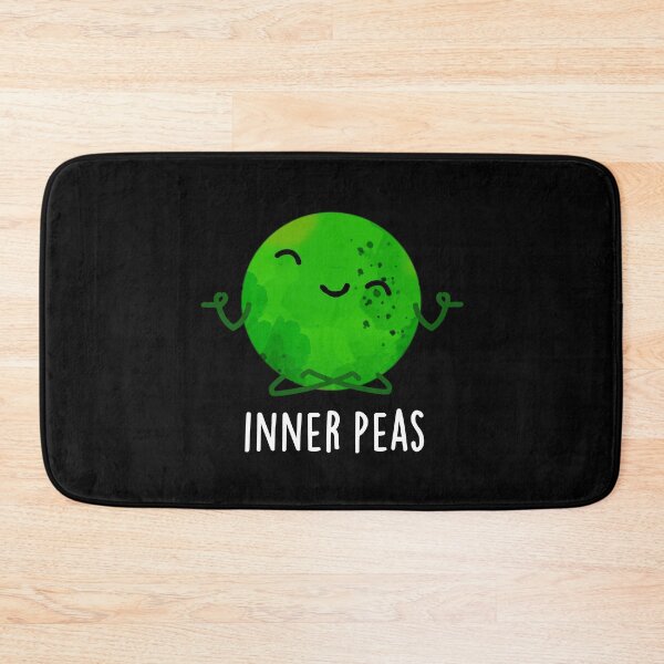 Item preview, Inner Peas Meditating Funny Pea Puns (Dark BG) designed and sold by punnybone.