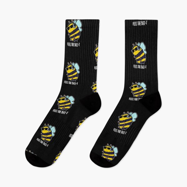 Item preview, Feel The Bee-t Funny Bee Puns (Dark BG) designed and sold by punnybone.