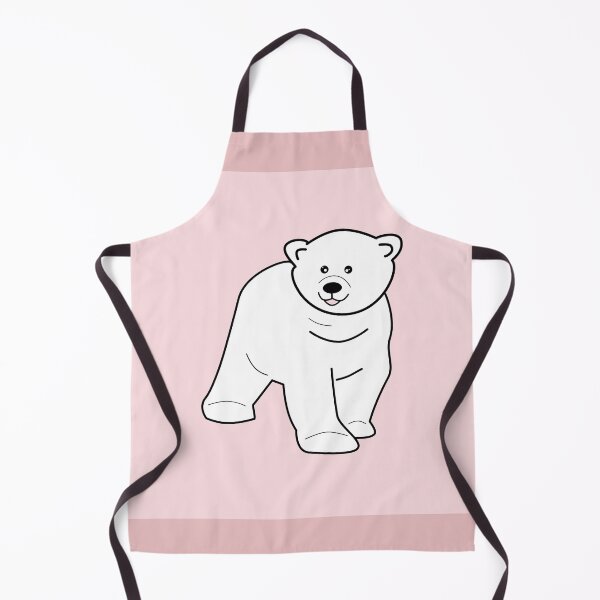 Item preview, White bear on pink background designed and sold by fuzzyfox.