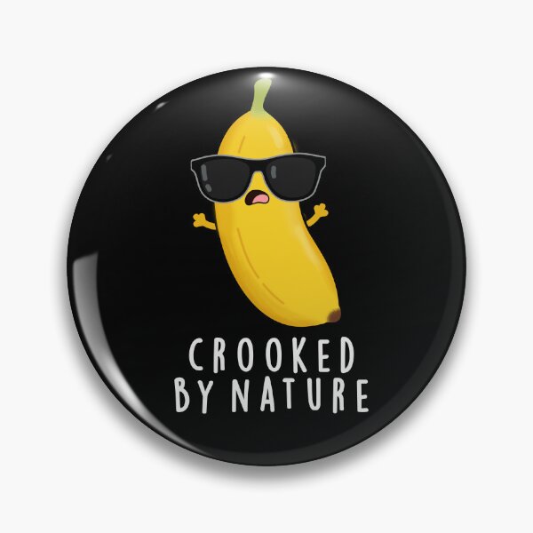 Item preview, Crooked By Nature Funny Banana Puns (Dark BG) designed and sold by punnybone.