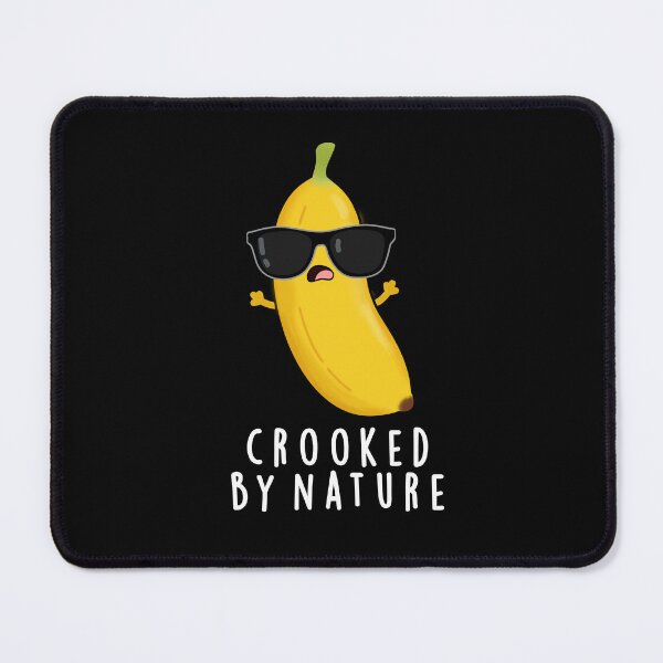 Item preview, Crooked By Nature Funny Banana Puns (Dark BG) designed and sold by punnybone.