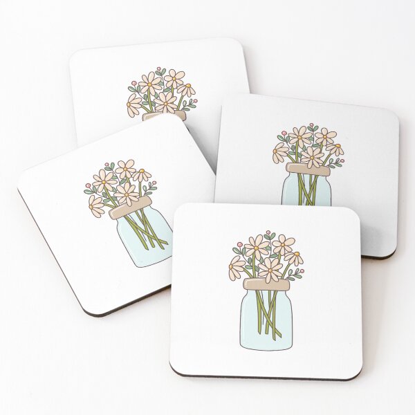 Artikelvorschau, Gänseblümchen-Blumeneinmachglas-bunter Blumenstrauß-Entwurf entworfen und verkauft von redbubbleart18.
