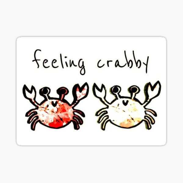 "Feeling crabby duo red and gold" Sticker for Sale by GreyMoon11