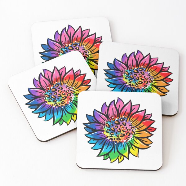 Item preview, Tie Dye Sunflower - Colorful Rainbow Sunflower mix Leopard designed and sold by MisPuHoney.