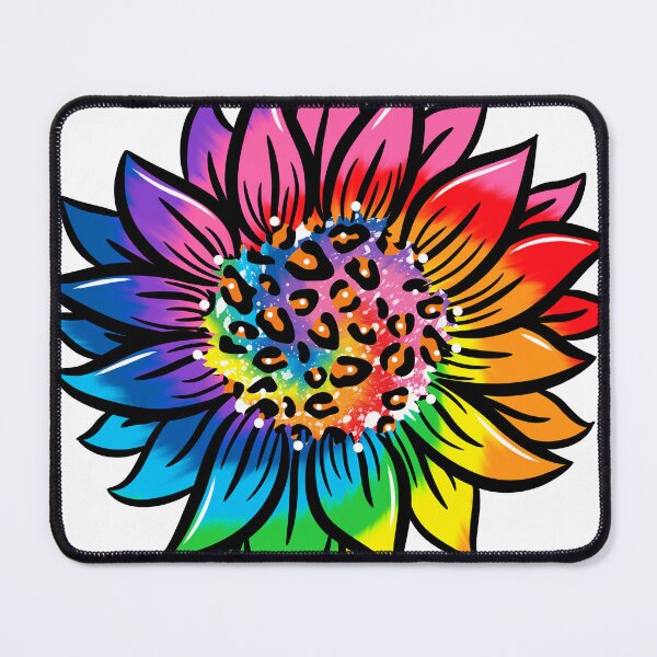 Item preview, Tie Dye Sunflower - Colorful Rainbow Sunflower mix Leopard designed and sold by MisPuHoney.