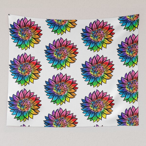 Item preview, Tie Dye Sunflower - Colorful Rainbow Sunflower mix Leopard designed and sold by MisPuHoney.