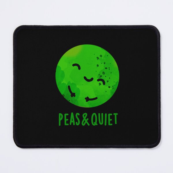 Item preview, Peas And Quiet Funny Veggie Puns (Dark BG) designed and sold by punnybone.