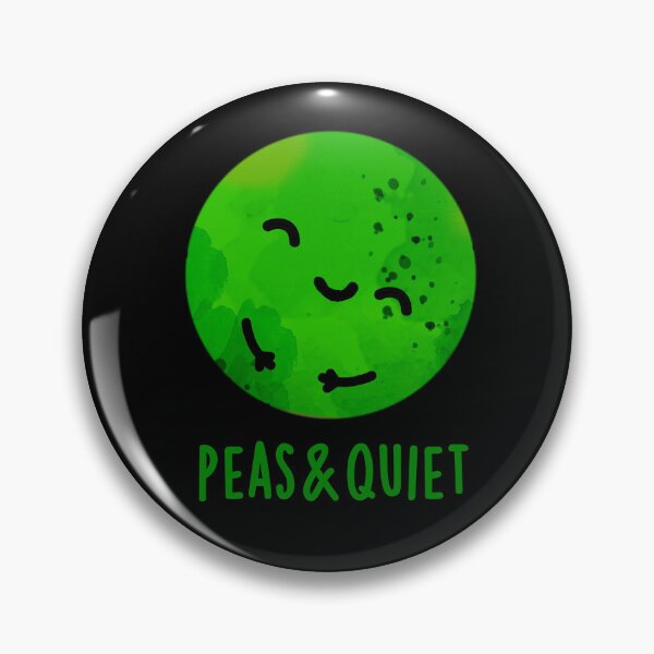 Item preview, Peas And Quiet Funny Veggie Puns (Dark BG) designed and sold by punnybone.