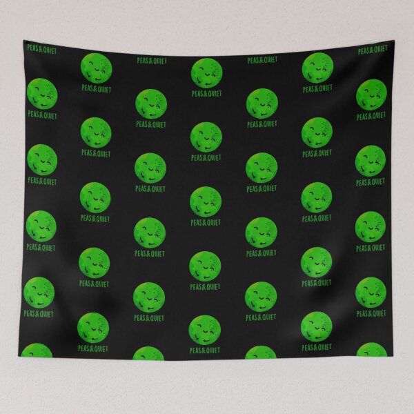 Item preview, Peas And Quiet Funny Veggie Puns (Dark BG) designed and sold by punnybone.