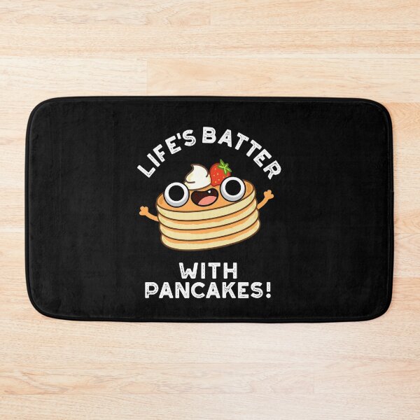 Item preview, Life's Batter With Pancakes Funny Food Puns (Dark BG) designed and sold by punnybone.