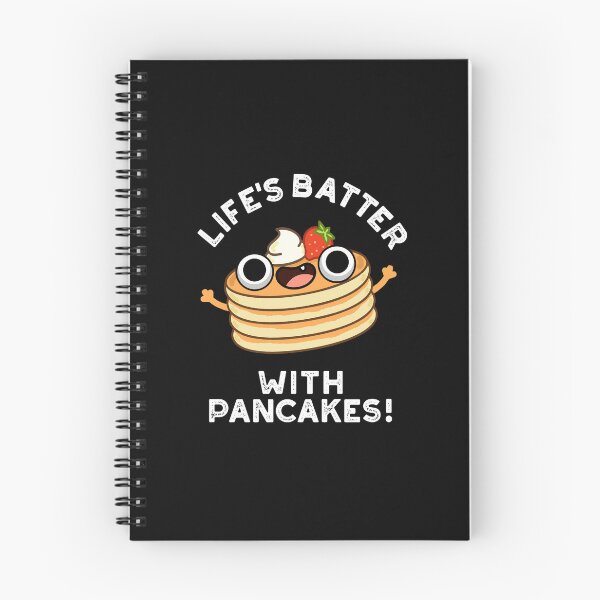 Item preview, Life's Batter With Pancakes Funny Food Puns (Dark BG) designed and sold by punnybone.