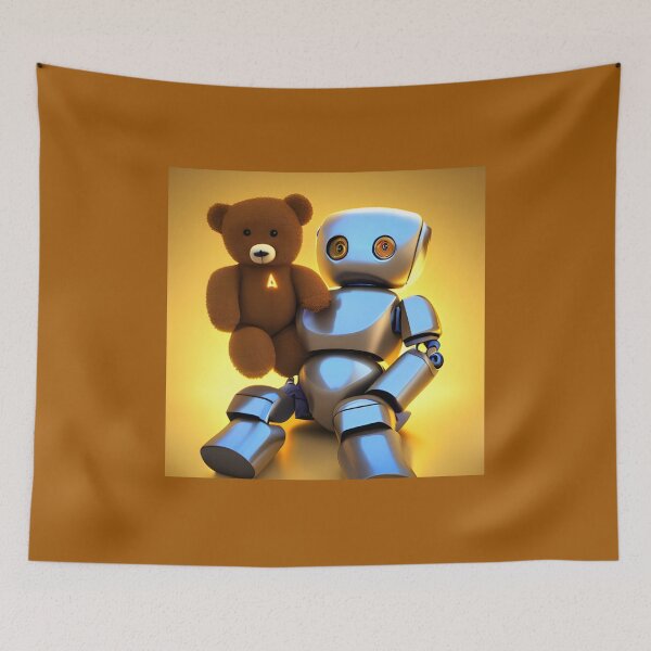 Item preview, A Robot and His Teddy Bear designed and sold by NitaBond.