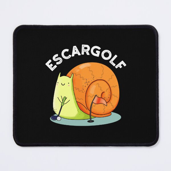 Item preview, Escar-golf Funny Escargot Puns (Dark BG) designed and sold by punnybone.