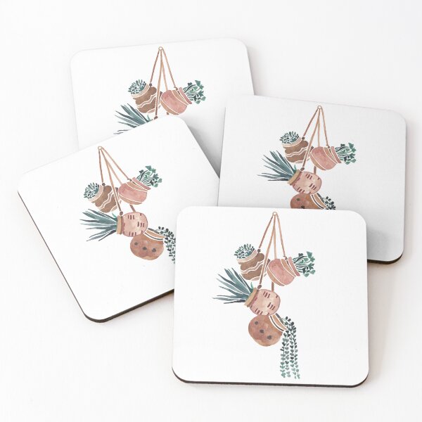 Item preview, Painted Hanging Potted Layered Succulent Plant Design designed and sold by redbubbleart18.