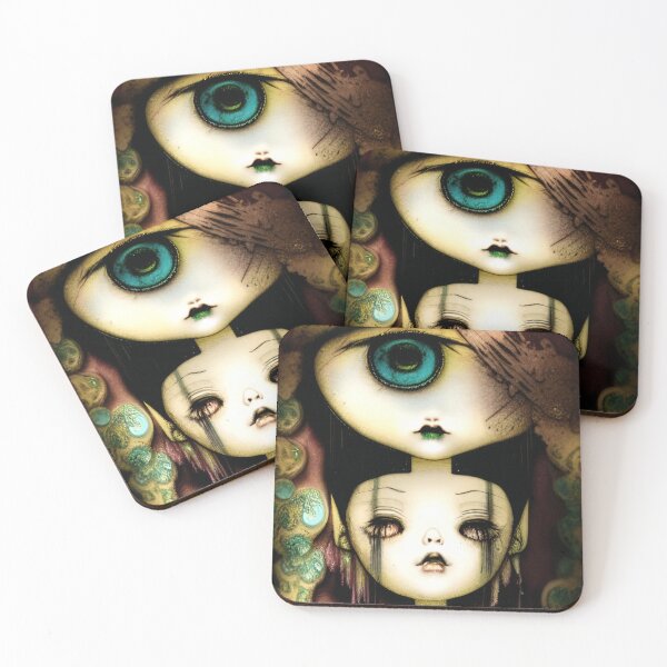 Artikelvorschau, Creepy Dolly Two Face Blue Eye entworfen und verkauft von CreepyKaleidopi.