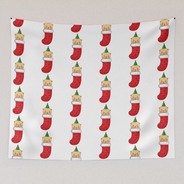 Item preview, Christmas Cat Sock Memes Funny Cute Kawaii 2 designed and sold by MisPuHoney.