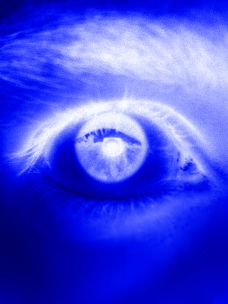 "Negative Vision in Blue" Sticker for Sale by chaosx03 Redbubble