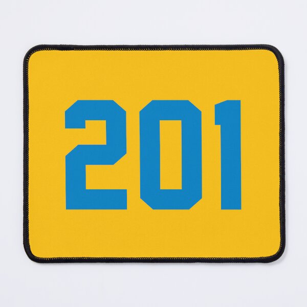 Item preview, 201 Area Code Design 2022 in Light Blue and Yellow designed and sold by RedPremium.