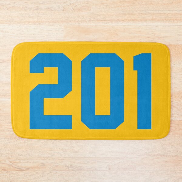Item preview, 201 Area Code Design 2022 in Light Blue and Yellow designed and sold by RedPremium.
