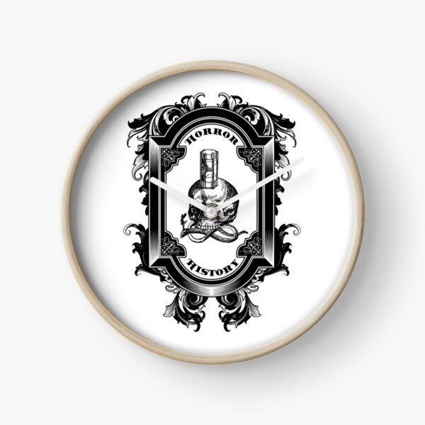Horror History vintage logo Clock
