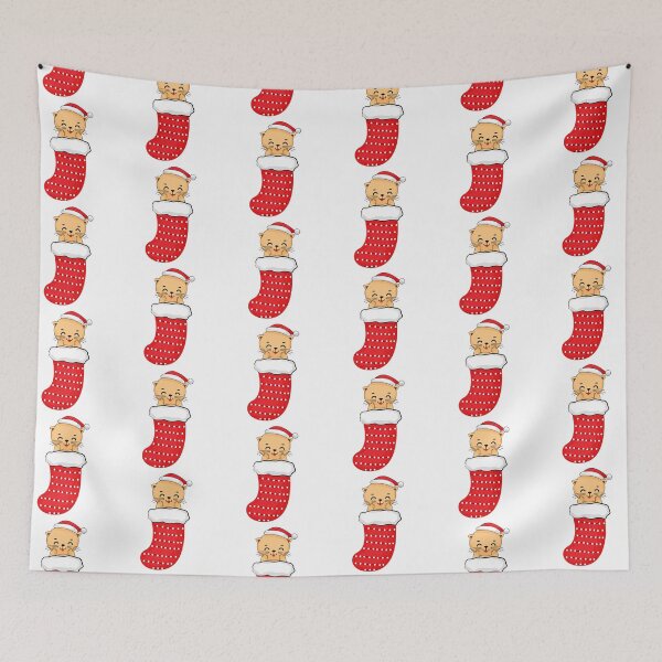 Item preview, Christmas Cat Sock Memes Funny Cute Kawaii 4 designed and sold by MisPuHoney.