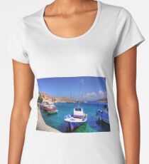 Chalki Fishing Boats Women's Premium T-Shirt