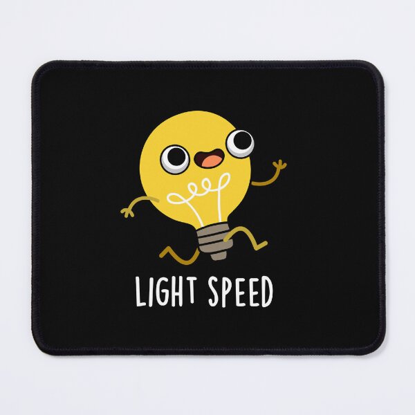 Item preview, Light Speed Funny Running Bulb Puns (Dark BG) designed and sold by punnybone.