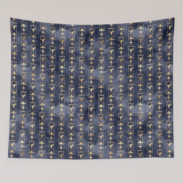Item preview, luxury navy geometric background 114 designed and sold by TrendyGlitter.