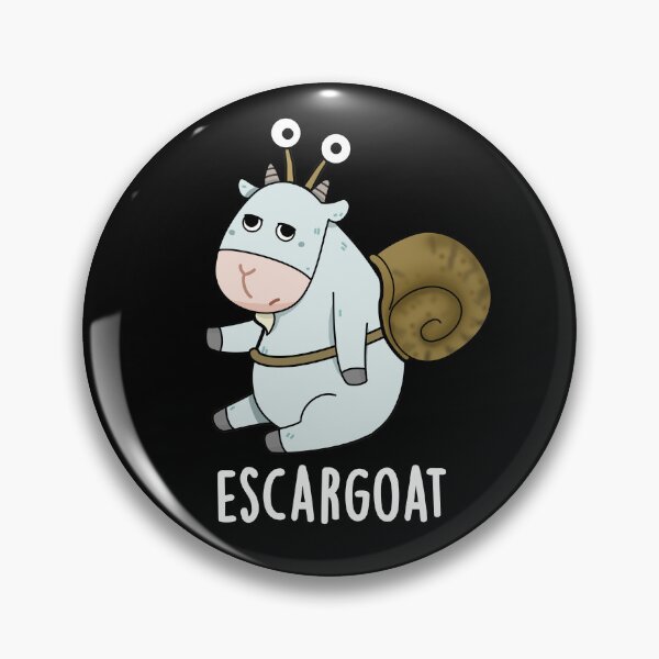 Item preview, Escar-goat Funny French Snail Puns (Dark BG) designed and sold by punnybone.