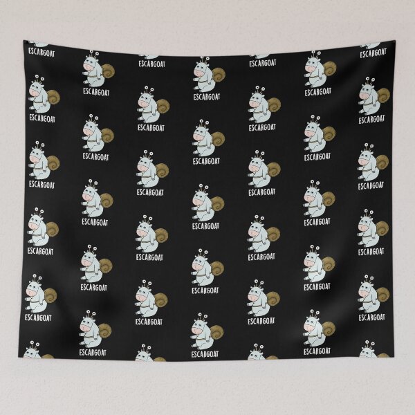 Item preview, Escar-goat Funny French Snail Puns (Dark BG) designed and sold by punnybone.