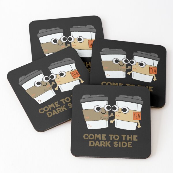 Item preview, Come To The Dark Side Funny Coffee Tea Puns (Dark BG) designed and sold by punnybone.