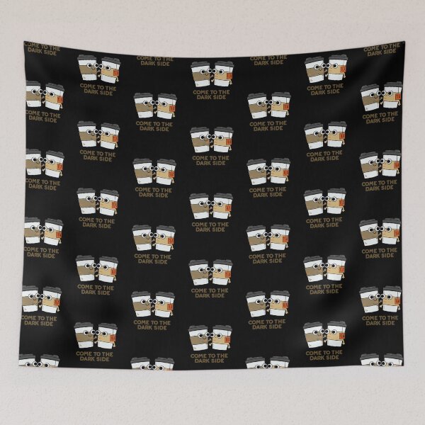 Item preview, Come To The Dark Side Funny Coffee Tea Puns (Dark BG) designed and sold by punnybone.