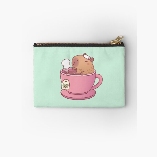 Item preview, Cute Capybara Relaxing In Cup Of Tea designed and sold by rustydoodle.
