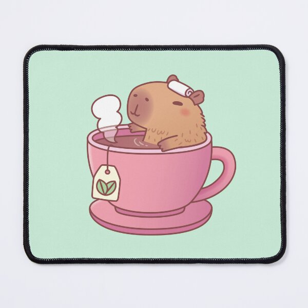 Item preview, Cute Capybara Relaxing In Cup Of Tea designed and sold by rustydoodle.