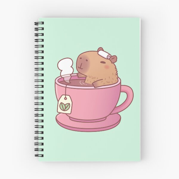 Item preview, Cute Capybara Relaxing In Cup Of Tea designed and sold by rustydoodle.
