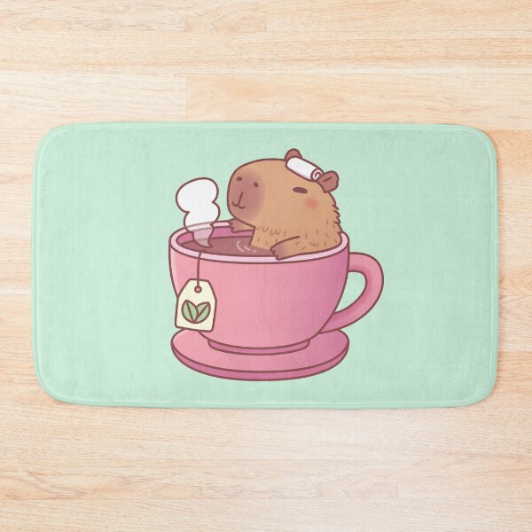 Item preview, Cute Capybara Relaxing In Cup Of Tea designed and sold by rustydoodle.