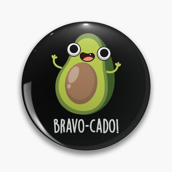Item preview, Bravo-cado Funny Avocado Puns (Dark BG) designed and sold by punnybone.