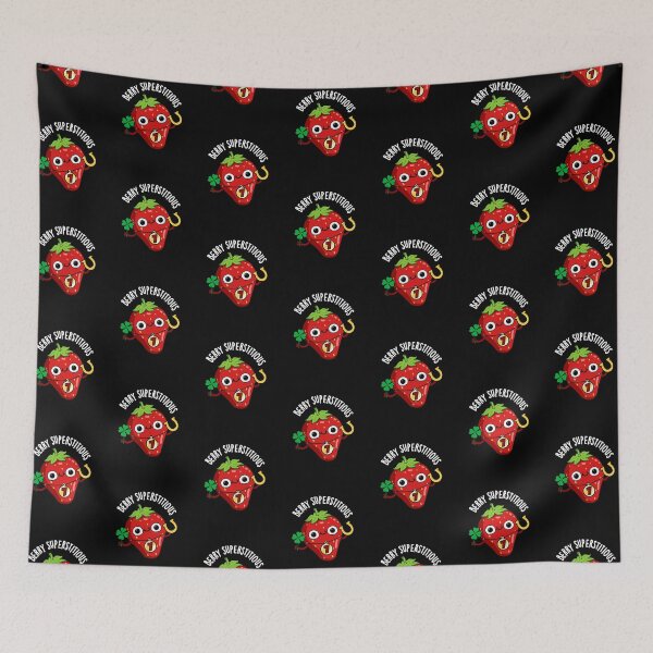 Item preview, Berry Superstitious Funny Fruit Puns (Dark BG) designed and sold by punnybone.