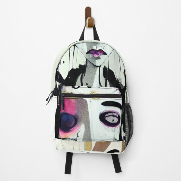 Item preview, Creepy Watercolor Grunge Doll Face Art designed and sold by CreepyKaleidopi.