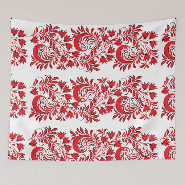 Item preview, khokhloma red ornament designed and sold by Aleks96.
