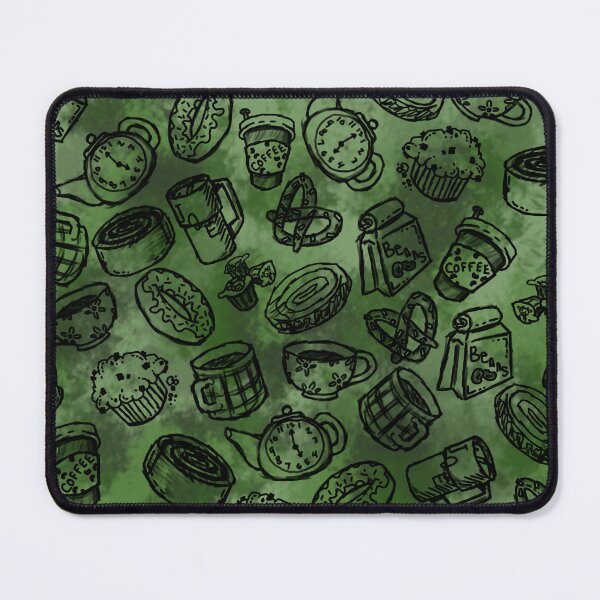 Item preview, Coffee, Espresso, Tea, cocoa, snacks, and pastries break, on green designed and sold by LawsonFabrics.