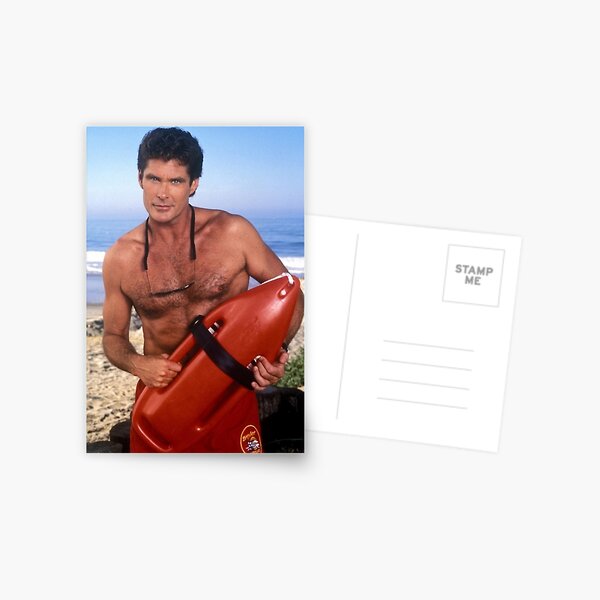 The Hoff - Baywatch Postcard