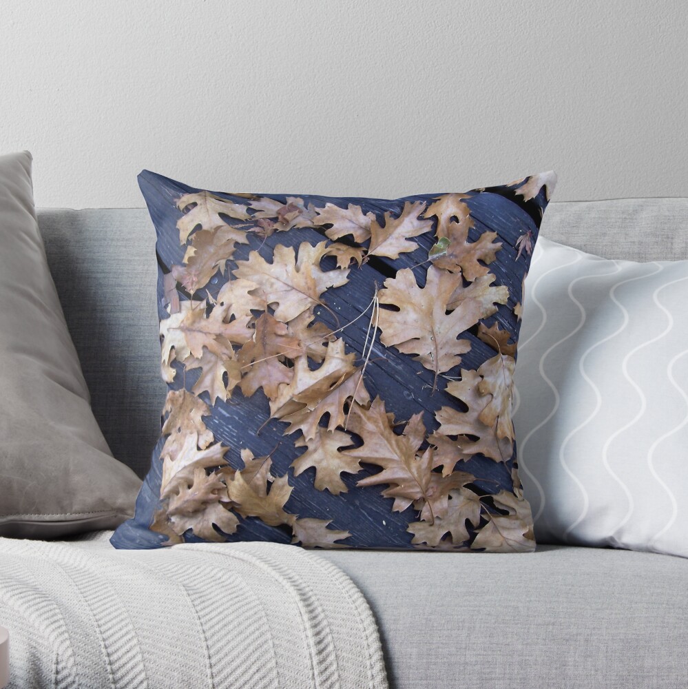 Oak Leaves in Autumn Throw Pillow