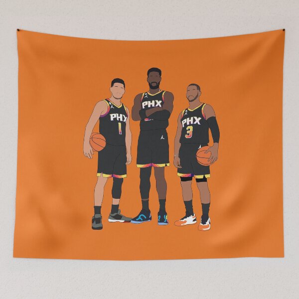 Item preview, Devin Booker Chris Paul DeAndre Ayton Phoenix Basketball Big 3 designed and sold by PiscesVibes.