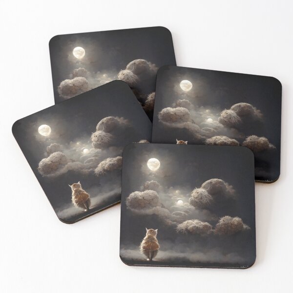 Item preview, Moon Cat by Rude Kitten Designs designed and sold by rudekitten.