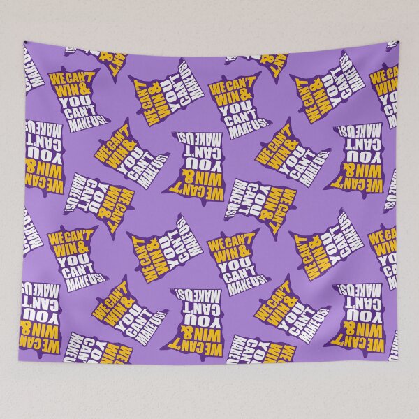 Item preview, We Can't Win & You Can't Make Us Football Pattern - Minnesota Sports Fans Pattern - Minnesota Football Pattern - Purple, Gold & Pastel Purple designed and sold by EcoElsa.