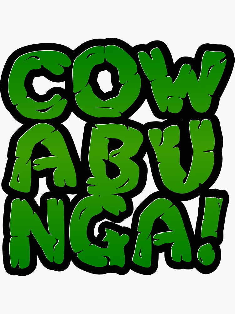 "1980's Series Cowabunga" Sticker for Sale by allovervintage Redbubble