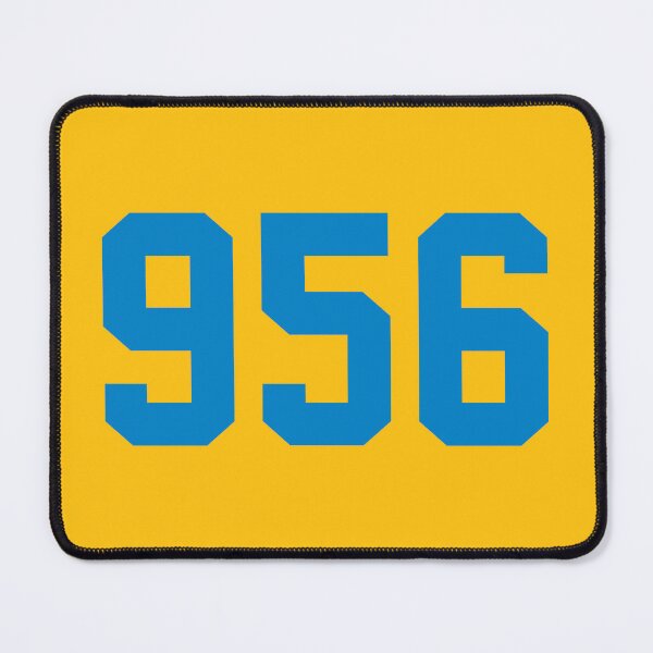 Item preview, 956 Area Code Design 2022 in Light Blue and Yellow designed and sold by RedPremium.