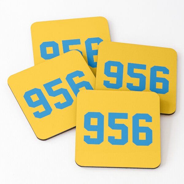 Item preview, 956 Area Code Design 2022 in Light Blue and Yellow designed and sold by RedPremium.